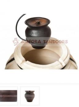 Чугунок 2 л керамический с крышкой для пост-томления в остывающем тандыре с эффектом «Русской печи»