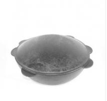 Кастрюля-казан чугунная 13 л с чугунной крышкой - садж