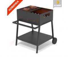 МАНГАЛ ТУРИСТ №2 С РЕШЕТКОЙ ЧУГУННОЙ "СТЕЙК" И ПОДСТАВКОЙ