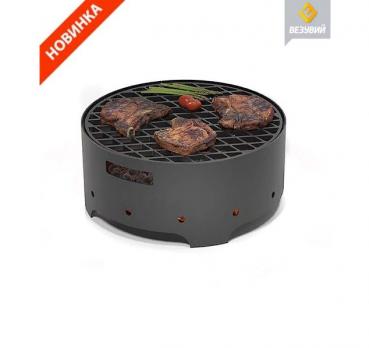 МАНГАЛ ВЕЗУВИЙ "ДАЧНИК" С ЧУГУННОЙ РЕШЕТОЙ ГРИЛЬ Ø450ММ