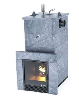 ПЕЧЬ «СОЧИ» В  КОЖУХЕ С БОКОВЫМ ПОДКЛЮЧЕНИЕМ ТАЛЬКОХЛОРИТ