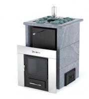 Печь «Анапа» в трехстороннем кожухе из талькохлорита с открытым верхом